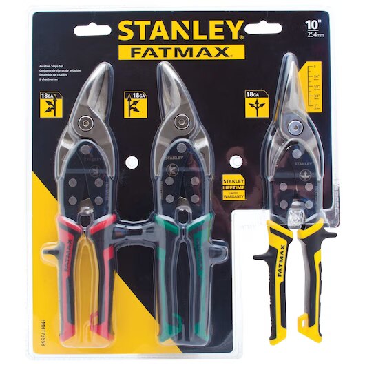 3 pc STANLEY FATMAX Aviation Snips